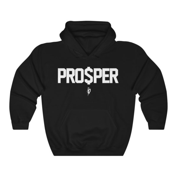 PRO$PER Black Hoodie by Flourish$Prosper (White Lettering) 2