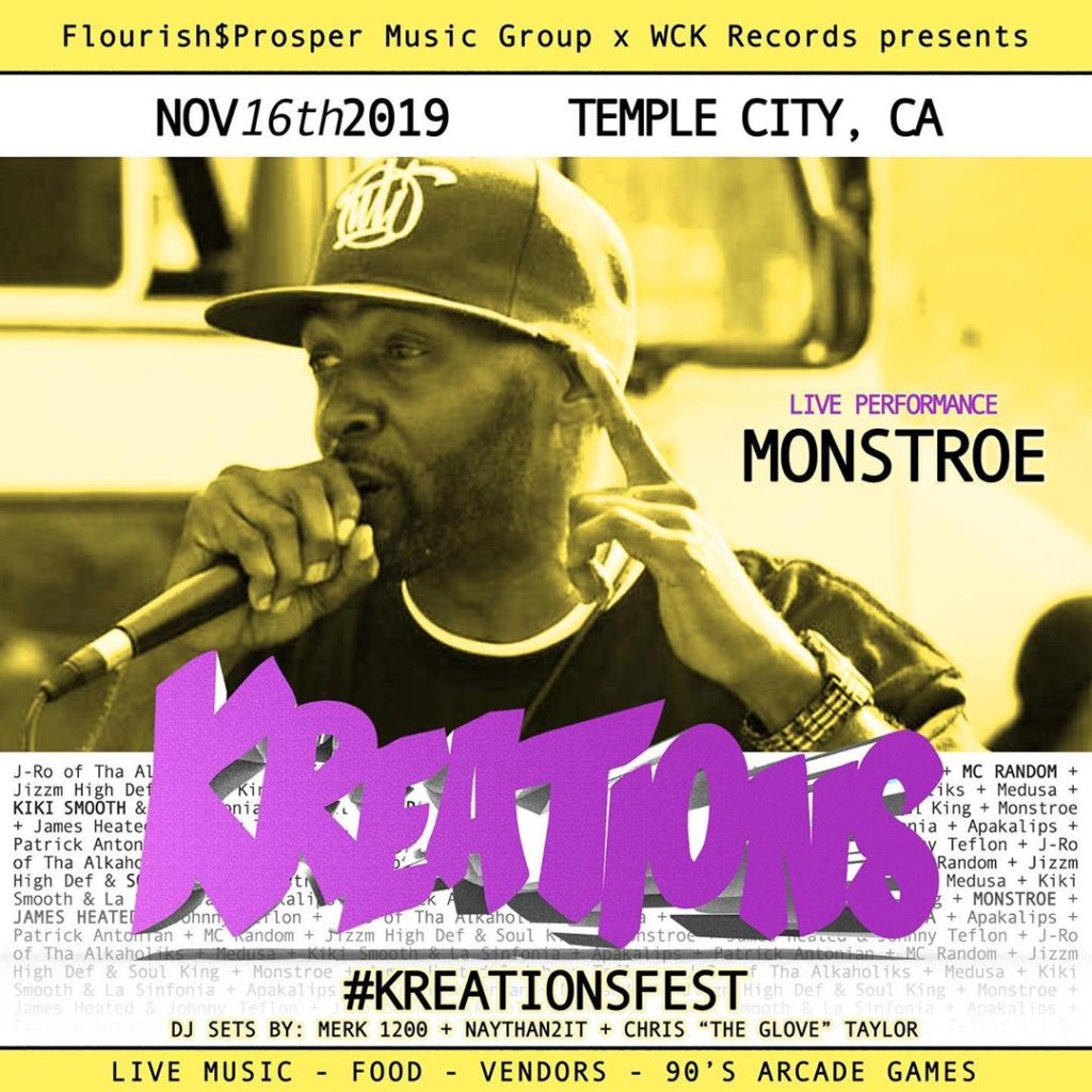 #KREATIONSFEST Saturday November 16th. Temple City, Ca. Live Music, Food, Video ...
