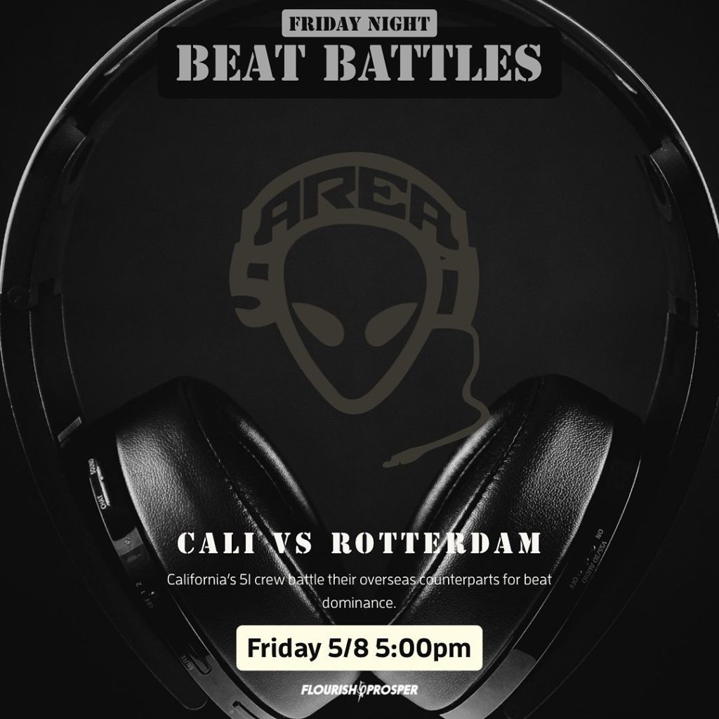 @51hiphop battles going down live tonight! 5pm PST. Cali vs Rotterdam! #hiphop #...