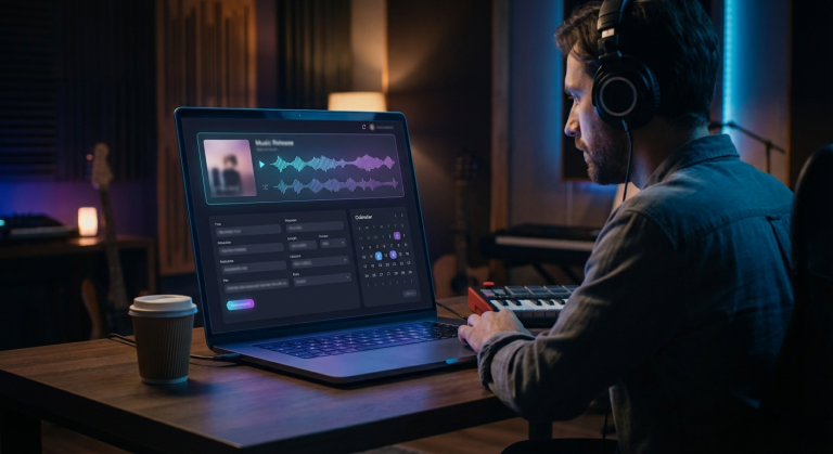 One place for your release—audio, artwork, metadata, and dates
