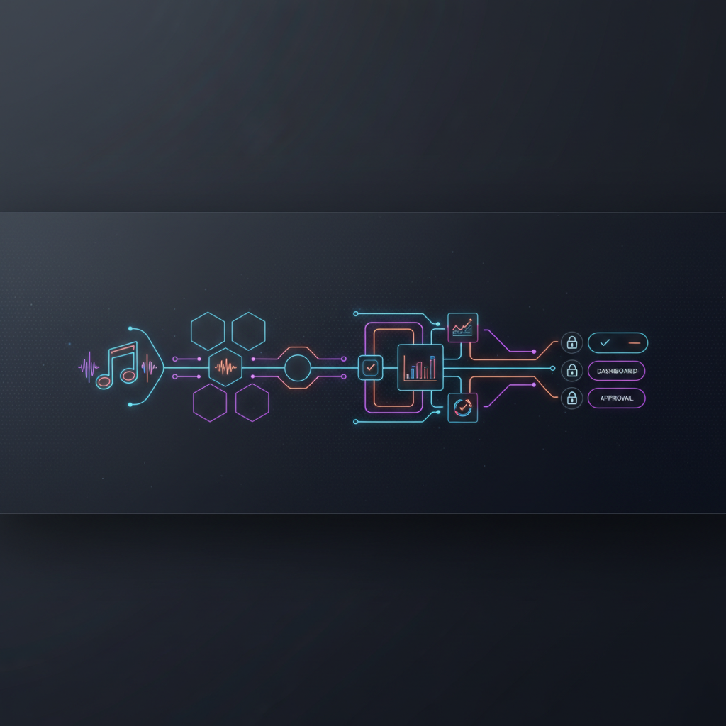 The core idea: a label runs on pipelines, not vibes